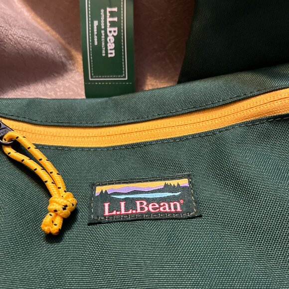 L.L.Bean Signature Green Leather Zip Pouch set - Picture 4 of 11
